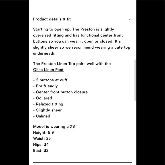 Reformation Preston Linen Top Color: Sourdough Stripe - Picture 13 of 13